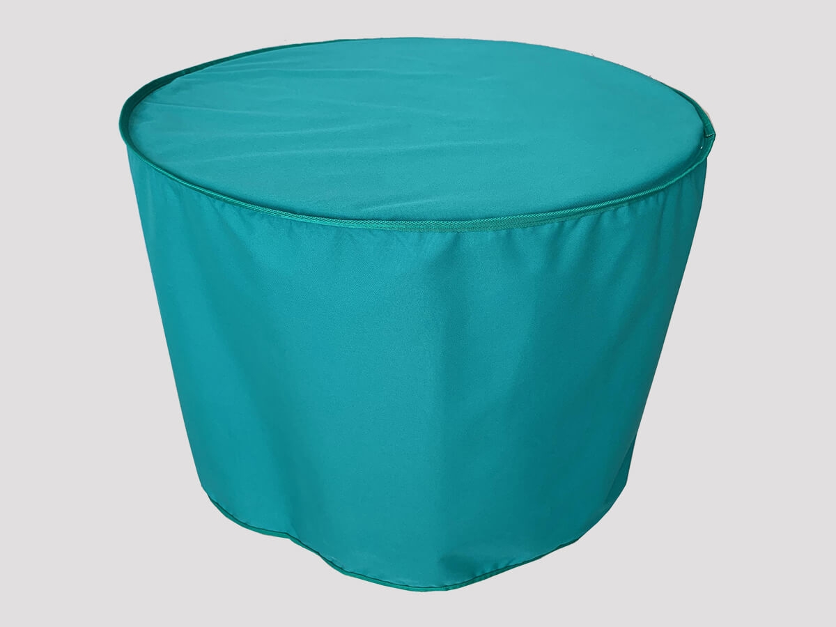 Housse imperméable pour table ronde, en polyéthylène vert de100 g
